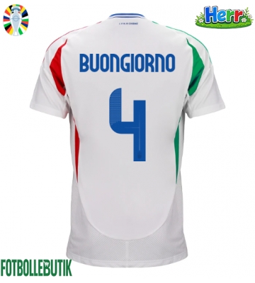 Italien Alessandro Buongiorno #4 Bortatröja EM 2024 Kortärmad